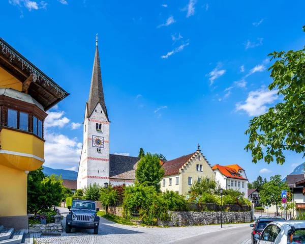 Oude Kerk Garmisch Partenkirchen Beieren Duitsland — Stockfoto