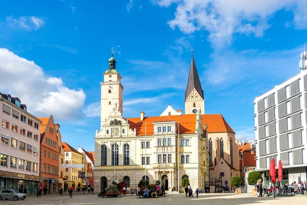 Stadhuis Markt Ingolstadt Beieren Duitsland — Stockfoto