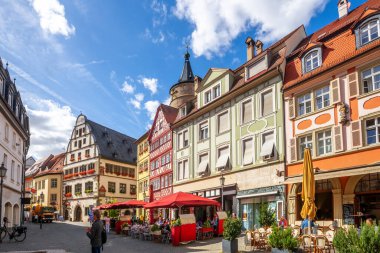 Kitzingen, Bavyera, Almanya 'da Pazar 