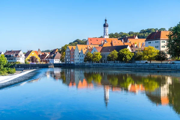 Panorama Landsberg Lech Bajorország Németország — Stock Fotó