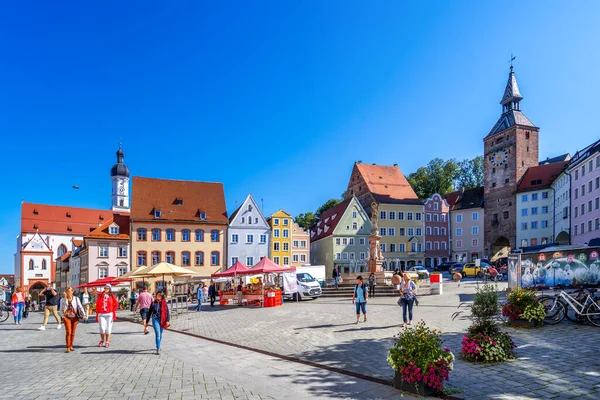 Markt Landsberg Lech Bayern Deutschland — Stockfoto