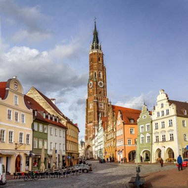 Saint Martin Kilisesi, Landshut Şehri, Bavyera, Almanya 
