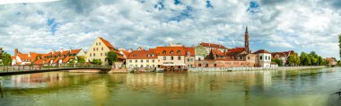 Landshut City, Bavyera, Almanya üzerinde Panorama Manzarası 