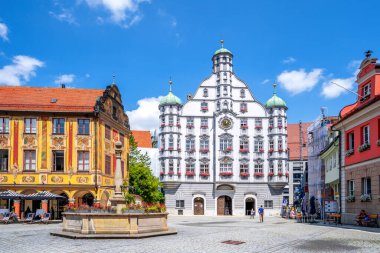 Memmingen, Bavyera, Almanya 'da Pazar 