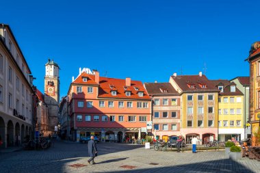 Memmingen, Bavyera, Almanya 'da Pazar 