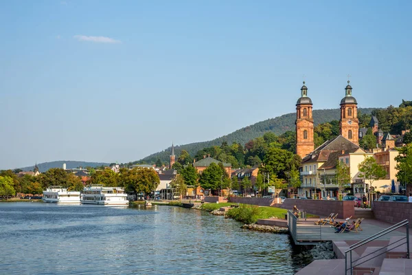 Folyó Miltenberg Bajorország Németország — Stock Fotó