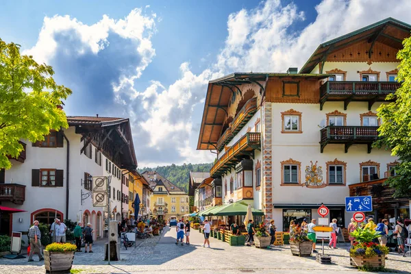 Historische Stadt Mittenwald Bayern Deutschland — Stockfoto