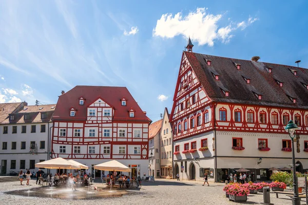 Market Noerdlingen Bajorország Németország — Stock Fotó