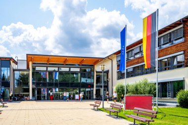 Tarihi şehir Oberstdorf, Bavyera, Almanya 