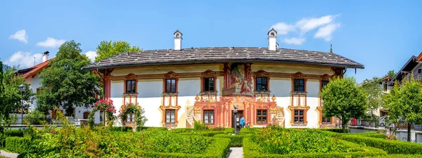 Hôtel Ville Oberammergau Bavière Allemagne — Photo