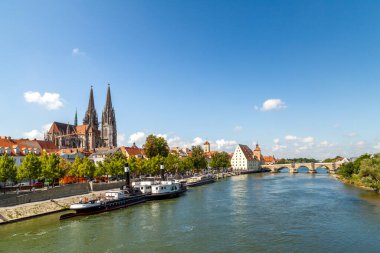Regensburg ve Katedral, Bavyera, Almanya 
