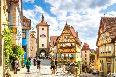 Rothenburg ob der Tauber, Bavyera, Almanya 