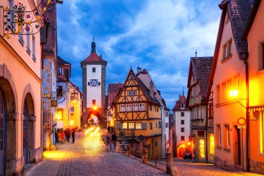 Rothenburg ob der Tauber, Bavyera, Almanya 