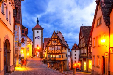 Rothenburg ob der Tauber, Bavyera, Almanya 