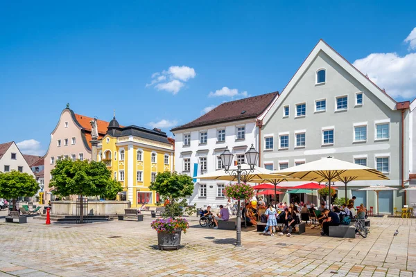 Weilheim Oberbayern Deki Marien Meydanı Bavyera Almanya — Stok fotoğraf