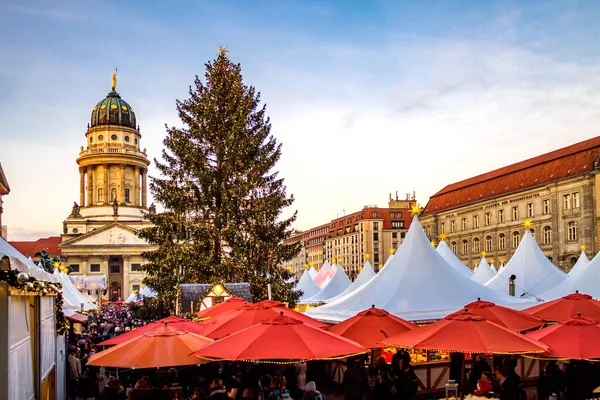 Berlín Gendarmenmarkt Mercado Navidad — Foto de Stock