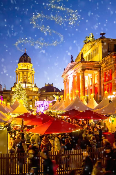 Berlim Gendarmenmarkt Mercado Natal — Fotografia de Stock