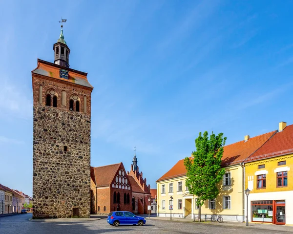 Market Tower Church Luckenwalde Γερμανία — Φωτογραφία Αρχείου