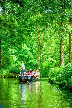 Spreewald Luebbenau yakınlarında, Brandenburg, Almanya 