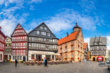 Alsfeld, Markt, Church, Town Hall, Almanya 
