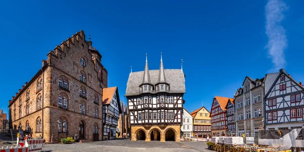 Alsfeld Markt Church Town Hall Almanya — Stok fotoğraf