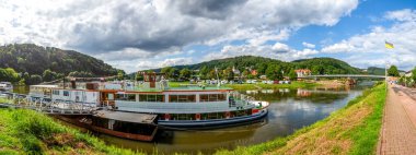 River in Bad Karlshafen, Hessen, Almanya 