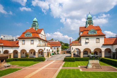 Bad Nauheim 'da Sprudelhof, Hessen, Almanya 