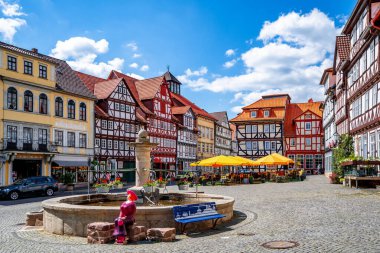 Bad Sooden Allendorf, Hessen, Almanya 'da Pazar 