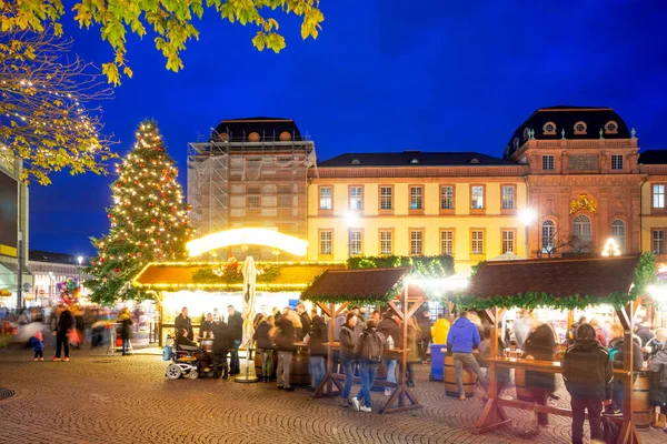 Jarmark Bożonarodzeniowy Darmstadt Hesja Niemcy — Zdjęcie stockowe