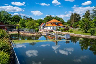 Nehir Werra, Eschwege, Hessen, Almanya 