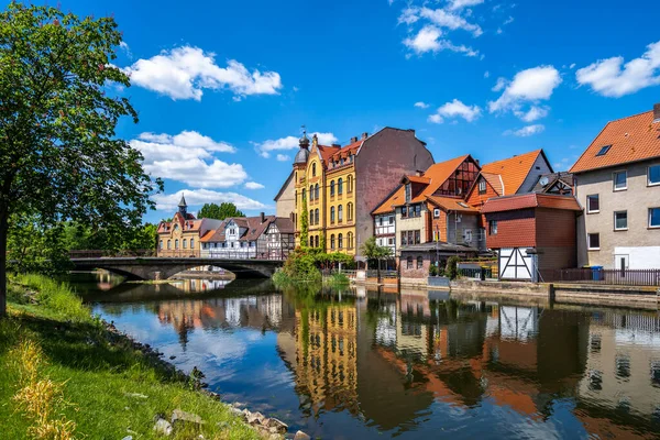 River Werra Eschwege Hessen Alemanha — Fotografia de Stock