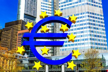 Euro işareti, Frankfurt am Main, Almanya 