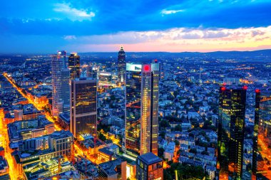 Skyline, Frankfurt am Main, Hessen, Almanya 
