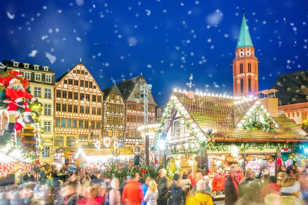 Rynek Bożonarodzeniowy Frankfurt Nad Menem Hesja Niemcy — Zdjęcie stockowe