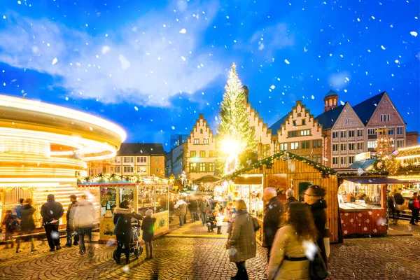 Weihnachtsmarkt Frankfurt Main Hessen Deutschland — Stockfoto