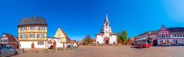 Grossostheim, Hessen, Almanya 'da pazar yeri 