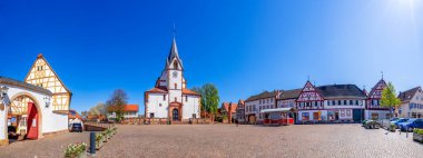 Grossostheim, Hessen, Almanya 'da pazar yeri 