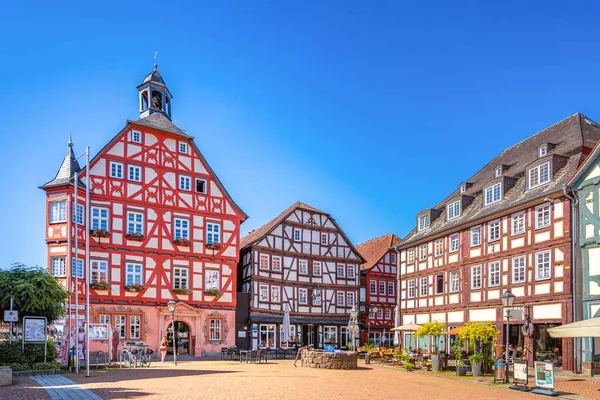 Belediye Binası Pazar Yeri Gruenberg Hessen Almanya — Stok fotoğraf