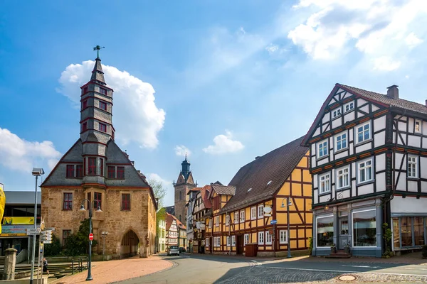 Mairie Église Saint Kilians Korbach Hesse Allemagne — Photo