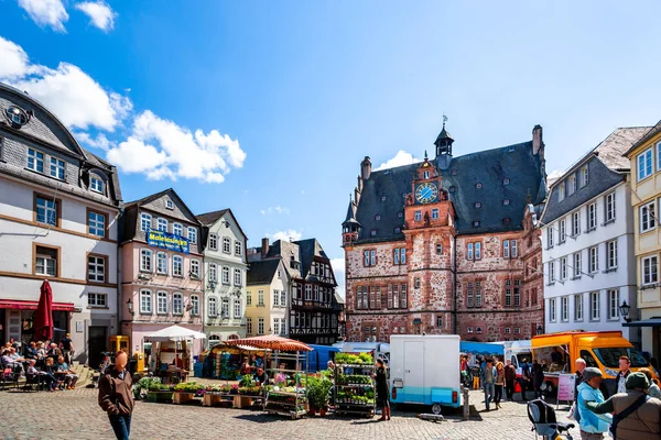 ドイツ ヘッセン州のマーブルフ ラーン市場 — ストック写真