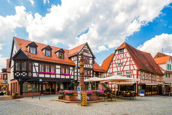 Belediye Binası Market Michelstadt Hessen Almanya — Stok fotoğraf