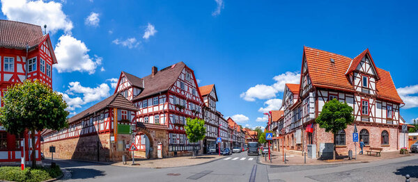 Main Street in in Wanfried, Hessen, Germany