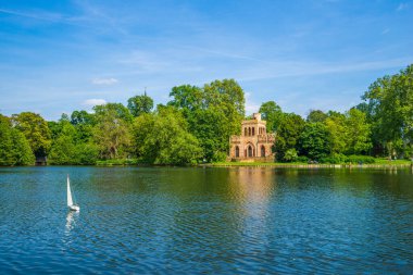 Wiesbaden 'deki Biebrich Kalesi, Hessen, Almanya 