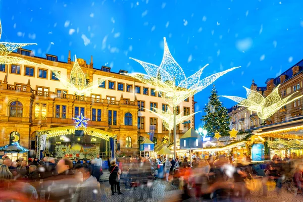 Weihnachtsmarkt Wiesbaden Hessen Deutschland — Stockfoto