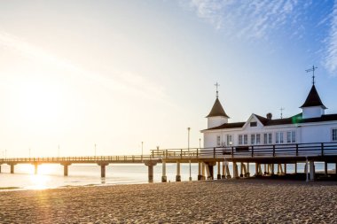 İskele, Ahlbeck, Mecklenburg Vorpommern, Almanya 