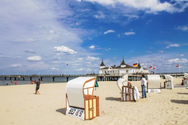 İskele, Ahlbeck, Mecklenburg Vorpommern, Almanya 