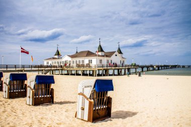 İskele, Ahlbeck, Mecklenburg Vorpommern, Almanya 