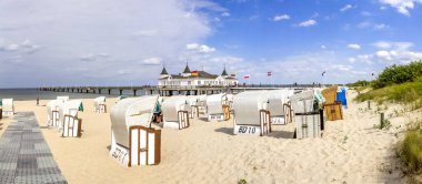 İskele, Ahlbeck, Mecklenburg Vorpommern, Almanya 
