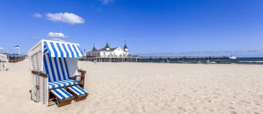 İskele, Ahlbeck, Mecklenburg Vorpommern, Almanya 