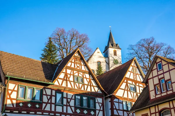 Ιστορική Πόλη Zwingenberg Έσση Γερμανία — Φωτογραφία Αρχείου